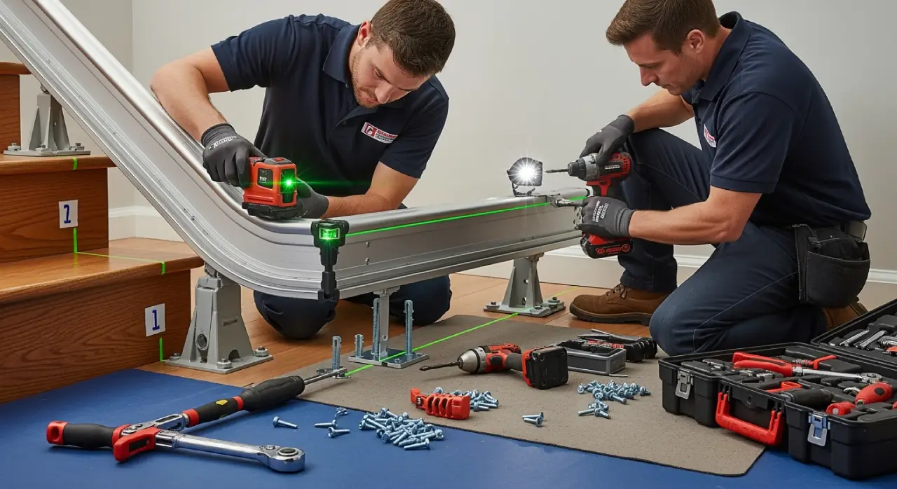 salvaescaleras de pie instalacion