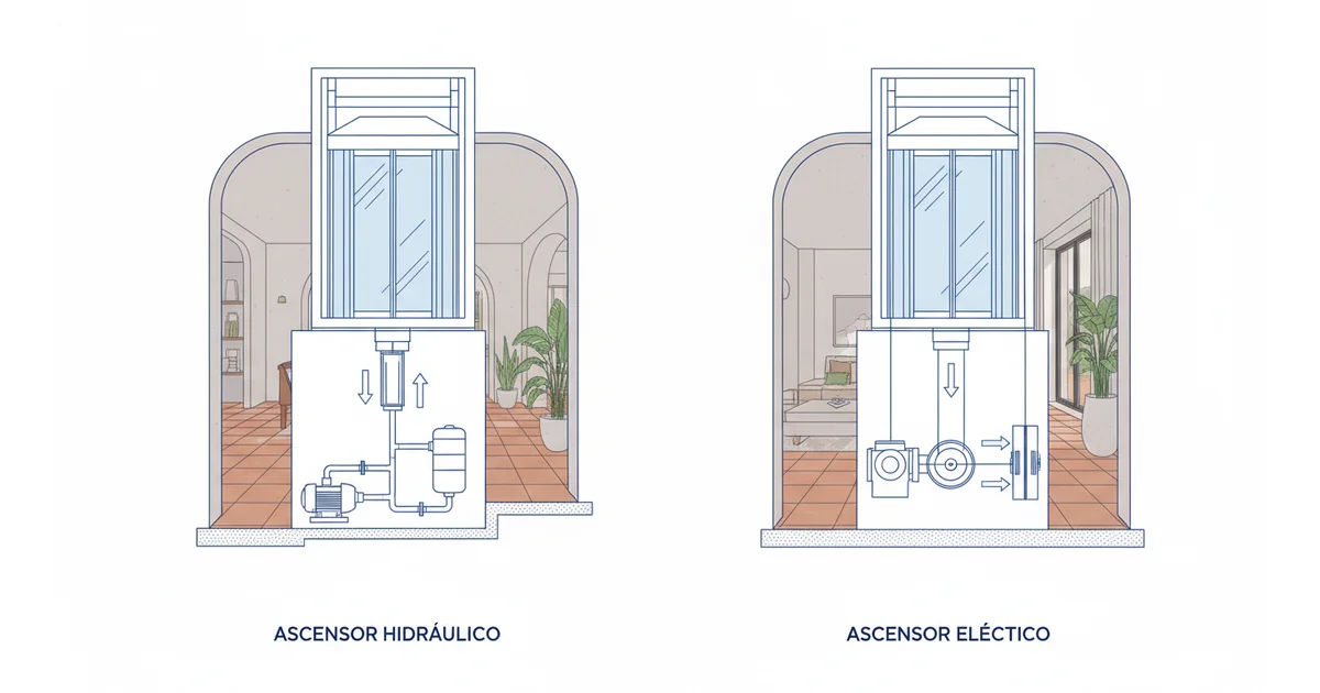 ascensor hidraulico vs electrico featured