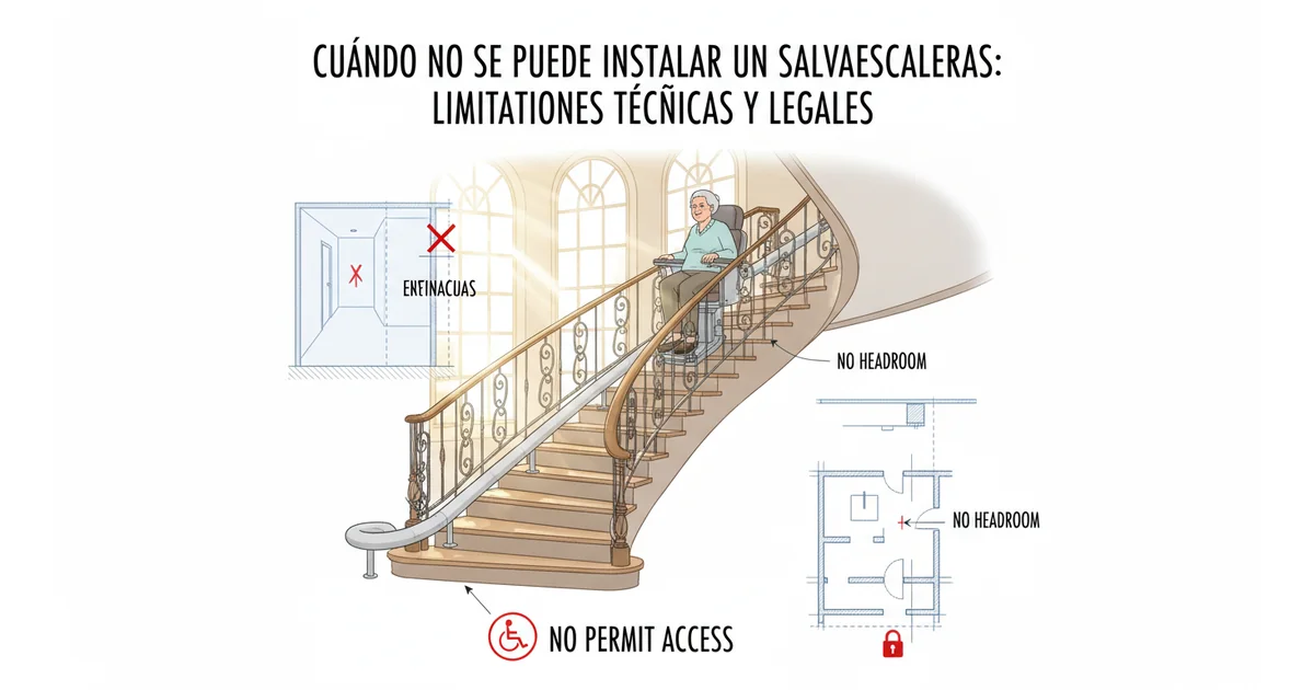 Cuándo no se puede instalar un salvaescaleras Cuándo no se puede instalar un salvaescaleras